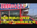 衆議院選挙2021・旧香南町の選挙区は「香川２区」比例四国・２枚目の投票用紙は「国民民主党」