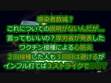 血栓症も第２波、第3波と...こんだけ接種者増えてから厚労省は心筋炎を発表...