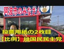 衆議院選挙2021・阿波市の選挙区は「徳島２区」比例四国・２枚目の投票用紙は「国民民主党」