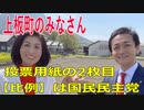 衆議院選挙2021・上板町の選挙区は「徳島２区」比例四国・２枚目の投票用紙は「国民民主党」