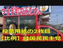 衆議院選挙2021・つるぎ町の選挙区は「徳島２区」比例四国・２枚目の投票用紙は「国民民主党」