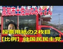 衆議院選挙2021・高知市土佐山の選挙区は「高知１区」比例四国・２枚目の投票用紙は「国民民主党」