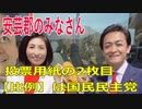 衆議院選挙2021・安芸市の選挙区は「高知１区」比例四国・２枚目の投票用紙は「国民民主党」
