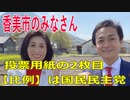 衆議院選挙2021・香美市の選挙区は「高知１区」比例四国・２枚目の投票用紙は「国民民主党」