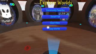 チャットサービス「VRChat」　久しぶりに行ってみたらホームがリニューアルしていた（2021年10月撮影）