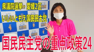 【第49回衆議院議員選挙 愛媛2区】立候補者いしいともえ国民民主党の重点政策24【比例四国】