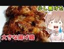 【料理】少し焦げた大きな揚げ鶏