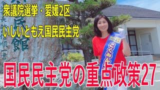 【第49回衆議院議員選挙 愛媛2区】立候補者いしいともえ国民民主党の重点政策27【比例四国】