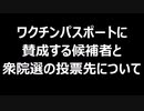 ワクチンパスポートに賛成する候補者と衆院選の投票先について