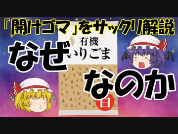 【ファンタジーワードをサックリ解説】#4 開けゴマ