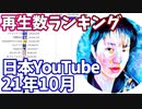 【2021年10月】日本ユーチューバー月間再生回数ランキング【日本YouTuber】