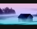 hut floating on the surface of the fog