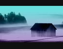 hut floating on the surface of the fog