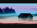 hut floating on the surface of the fog