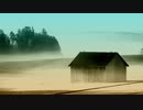 hut floating on the surface of the fog