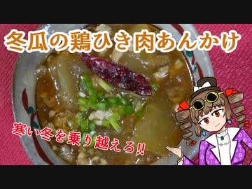 新・女苑のガバごはん　冬瓜の鶏ひき肉あんかけ