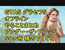 【GTA5】グラセフ5 オフライン クリア後やることまとめ 100%チェックリスト アンダー・ザ・ブリッジ 50ヶ所 橋の下くぐる