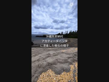 アカティーダバンタ周辺海岸に漂着した軽石