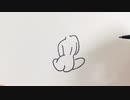 一見エロく見えるけど、ただハルクを描いているだけの動画。