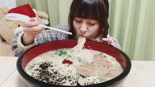 【大食い】いっきにすする大盛り一風堂ラーメン