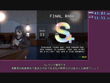 【1980sモード】ヤンデレシミュレータ S+ランク RTA 43分23秒 #3