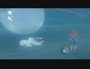 依頼を受けて、最大サイズの雪玉をマモノの上に落としてみた