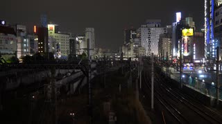 【素材】池袋ターミナル駅より、山手線〜複数線路を眺める　東京2021秋