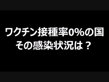 ワクチン接種率0％の国　その感染状況は？