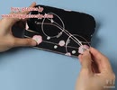 花柄ブラック メガネケース おしゃれハードケース定番大人女子めがねケース 眼鏡ケース マグネット式‎ 小花柄上品 お洒落レディースメガネ入れ