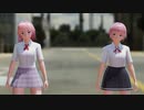 【MMD】ピンク髪ちゃんズでNo title