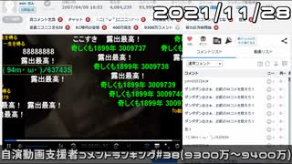 【自演動画】9400万コメ達成の瞬間+自演支援者コメントランキング#38