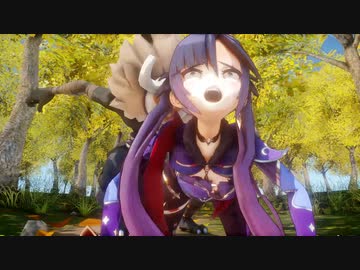 【原神リョナ】モナ 急所攻撃 尻子玉 MMD