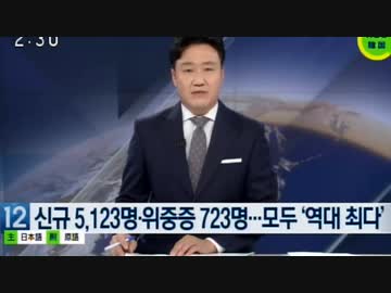 韓国の感染者が５千人超え重症者723人の日…初のオミクロン株確認w