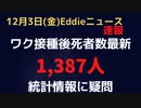 ワクチン後死者最新情報更新で　1,387人に！増加ペース大幅減！統計に疑義　医療機関から情報は上がってる？
