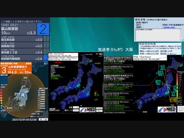 [アーカイブ]最大震度3　山形県置賜地方　深さ10km　M3.8