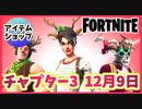 【フォートナイト】12月9日本日のアイテムショップ”ティンセルトゥーズ、レッドノーズ、ドルフ他”チャプター3【Fortnite】