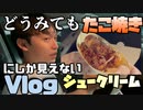 【Vlog】たこ焼きにしか見えないシュークリームを買って食べる【広島県福山市　虎屋】