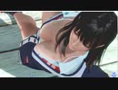 【DOAXVV】 ななみ　秋麗のスクールウェア　着崩れ　いちゃラブ　横寝　足上げ　日焼け跡