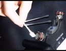 【ASMR,声無耳かき】綿棒で映像付き耳かき音‼Ear with a brush　binaural-