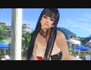 【DOAXVV】 女天狗　黒炎のラビリンス　立ち　腕組み　日焼け跡