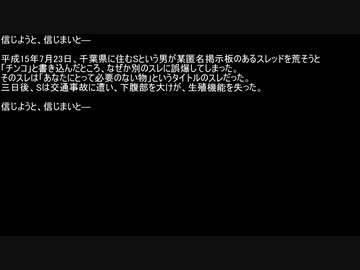【ネットロア】信じようと、信じまいと　その028【フォークロア】