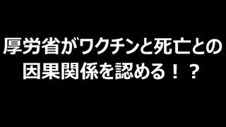 厚労省がワクチンと死亡との因果関係を認める！？