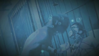 水中で酸素を分け与えるタクヤさん