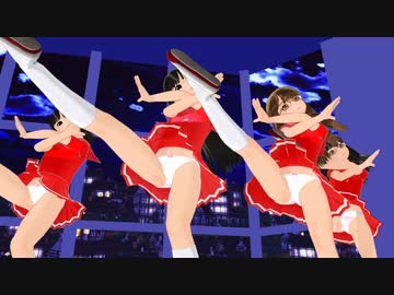 【MMD】てとらーず4人赤い服が夜景の綺麗なStageで地球最後の告白を踊る