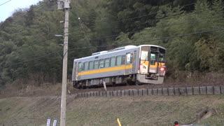 【ただいま】起動停止を繰り返すDEC700形気動車@長門峡南方(20211218)【試験中】