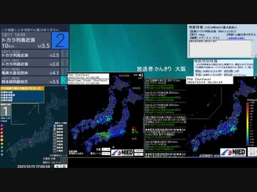 [アーカイブ]最大震度3　京都府北部　深さ20km　M3.7