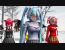 【MMD】 ミクさん達で小悪魔りんご Bad Apple!!