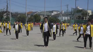 2015 CHS Sports Day Yellow Ōendan (cheering squad) 応援団 ver.1