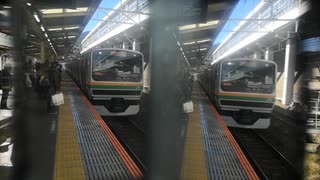 熱海駅で東海道本線を撮影。　Amazonで1,000圓で買ったスマホ用3Dカメラレンズで撮影しCandoの100圓3DVRゴーグルで3D画像動画を堪能してみた①