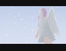 The angel in a world of white snow